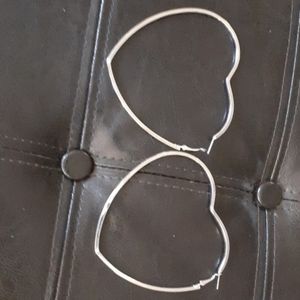 Heart hoop earrings